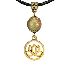 Амулет Лотос (гармония, развитие), унакит MKAG-32-0059