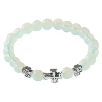 Браслет Спаси и сохрани с синт. камнем Лунный камень BSV1-11