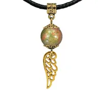 Амулет Крыло ангела (защита высших сил), унакит MKAG-32-2039