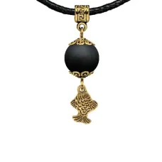 Амулет Золотая рыбка (исполнение желаний), шунгит MKAG-34-0021