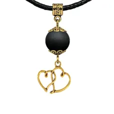 Амулет Два сердца (любовь и семейное счастье), шунгит MKAG-34-2042