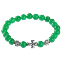 Браслет Спаси и сохрани с нат.камнем Нефрит BSV1-13