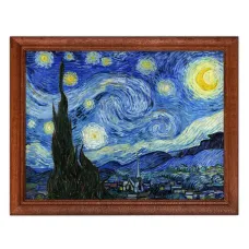 Постер в рамке 22х17см Винсент Ван Гог - Звездная ночь (1889) POSG-0141