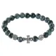 Браслет Спаси и сохрани с нат.камнем Обсидиан BSV1-14