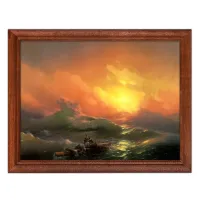 Постер в рамке 22х17см Иван Константинович Айвазовский - Девятый вал (1850) POSG-0155