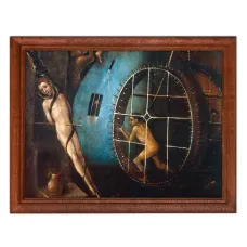 Постер в рамке 22х17см Иероним Босх - Страшный суд, фрагмент (1500) POSG-0158