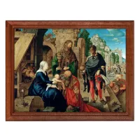 Постер в рамке 22х17см Альбрехт Дюрер - Поклонение волхвов (1504) POSG-0162