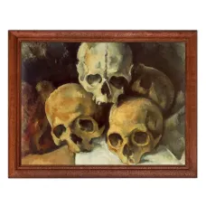 Постер в рамке 22х17см Поль Сезанн - Пирамида из черепов (1901) POSG-0164