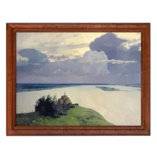 Постер в рамке 22х17см Исаак Ильич Левитан - Над вечным покоем (1894) POSG-0170