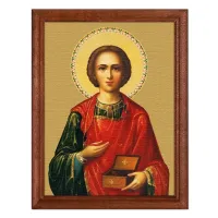 Постер в рамке 17х22см Св.вмч. и целитель Пантелеимон POSV-0121