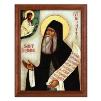 Постер в рамке 17х22см Св.прп. Силуан Афонский POSV-0123