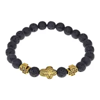 Браслет Спаси и сохрани с нат.камнем Лава BSV2-10