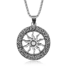 Амулет Солнце на цепочке, d.3,5см AC110