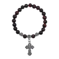 Браслет Спаси и сохрани с нат.камнем Бычий глаз BSV3-04