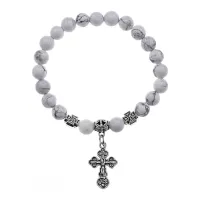 Браслет Спаси и сохрани с нат.камнем Кахолонг BSV3-06