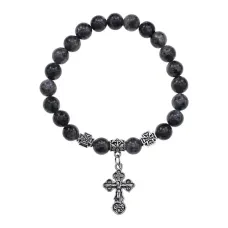 Браслет Спаси и сохрани с нат.камнем Лабрадор BSV3-09