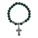 Браслет Спаси и сохрани с синт. камнем Малахит BSV3-12