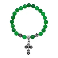 Браслет Спаси и сохрани с нат.камнем Нефрит BSV3-13