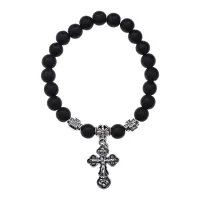 Браслет Спаси и сохрани с синт. камнем Шунгит BSV3-24