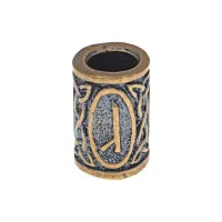 Бусина со славянской руной Алатырь, латунь HB003-01