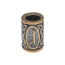 Бусина со славянской руной Алатырь, латунь HB003-01