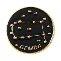 Значок Знаки Зодиака Близнецы, d.2,5см ZN104-08