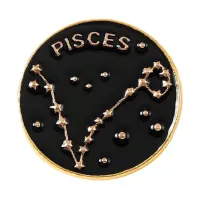 Значок Знаки Зодиака Рыбы, d.2,5см ZN104-12