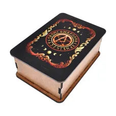 Шкатулка для гадальных карт Огненные пентаграммы, 12х9х5см SHK001-017