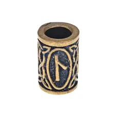 Бусина со славянской руной Нужда, латунь HB003-10