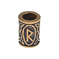 Бусина со славянской руной Радуга, латунь HB003-13