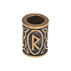 Бусина со славянской руной Радуга, латунь HB003-13