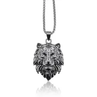 Амулет Лев на цепочке, 3,5х3см AC142
