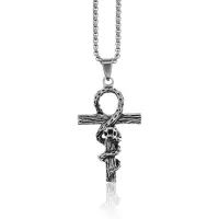 Амулет Змея и крест на цепочке, 4,5х2,5см AC150