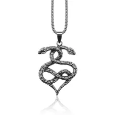 Амулет Две змеи на цепочке, 4х3,5см AC154