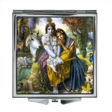 Складное зеркало квадратное Кришна и Радха ZER2-0065