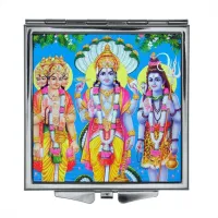 Складное зеркало квадратное Брахма, Вишну, Шива ZER2-0076