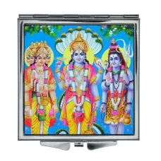 Складное зеркало квадратное Брахма, Вишну, Шива ZER2-0076