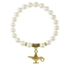 Браслет Волшебная лампа (исполнение желаний), майорка белая BSPP-01-0074