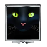 Складное зеркало квадратное Чёрный кот ZER2-0123