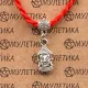 Шелковая красная нить Будда (защита и духовное развитие), цвет серебр. KBV2-045