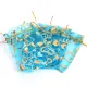 Мешочек из органзы Сердечки 10х12см, цвет голубой MS018-01