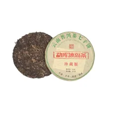 Китайский чай Шен Пуэр блин Менку Биндао Ча (фаб. Мэнхай Геланг и Ча Жен Гуань), 2015 год 357 гр