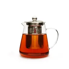 Стеклянный заварочный чайник Орлеан с заварочной колбой из металла 750 мл
