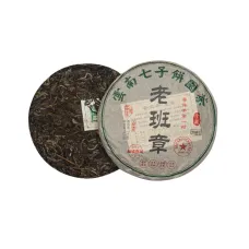 Китайский чай шен пуэр блин 357 гр Лао Баньчжан (фаб. Мэнхай Гэланхэ Чажэнь Гуань), 2015 г