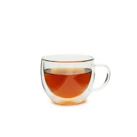 Чашка из жаропрочного стекла Эдельвейс с ручкой 280 мл 2 штуки