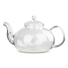 Стеклянный заварочный чайник из жаропрочного стекла для варки Смородина (с металлизированным дном) 1.5 л