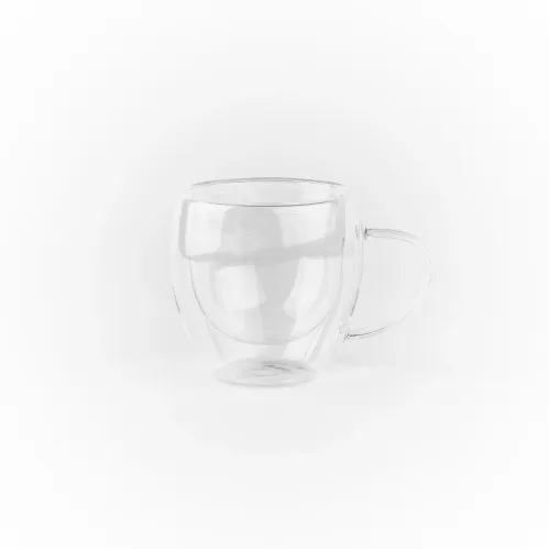 Чашка из жаропрочного стекла Толстячок с ручкой 200 мл 2 штуки