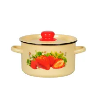 Кастрюля эмалированная Клубника садовая – Северсталь 1.5 л