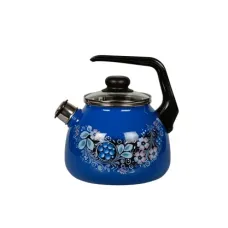Чайник эмалированный со свистком Вологодский сувенир - Северсталь 3 л