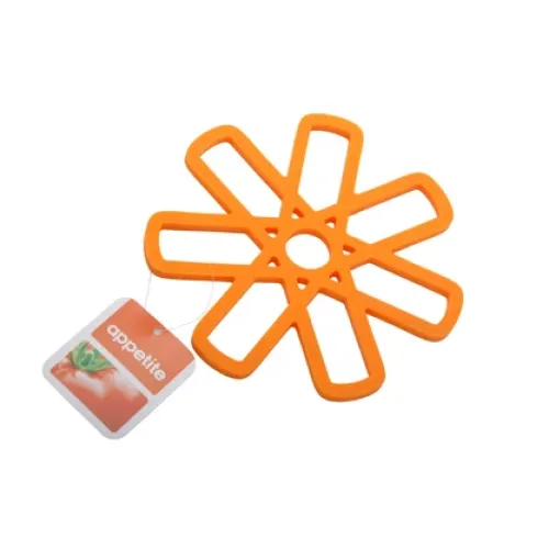 Подставка силиконовая под горячее оранжевая 15.5х15.5 см ТМ Appetite